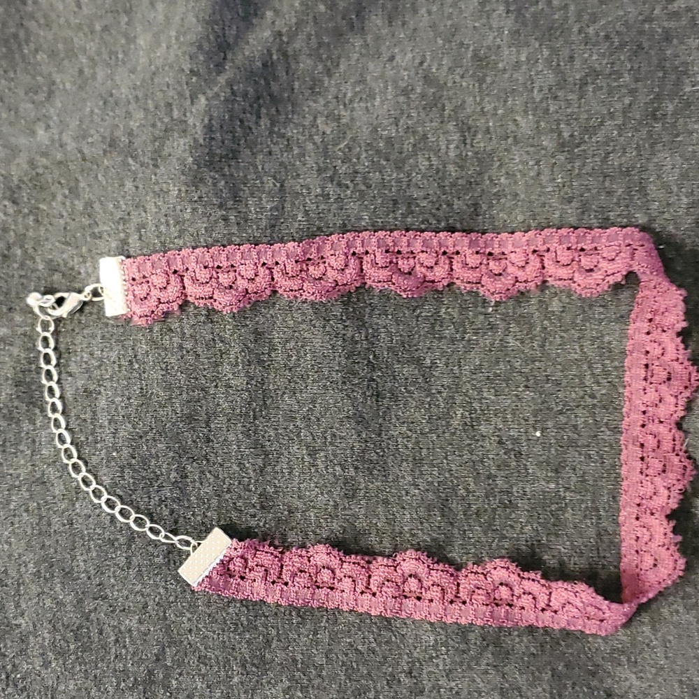 Pink Lace Choker